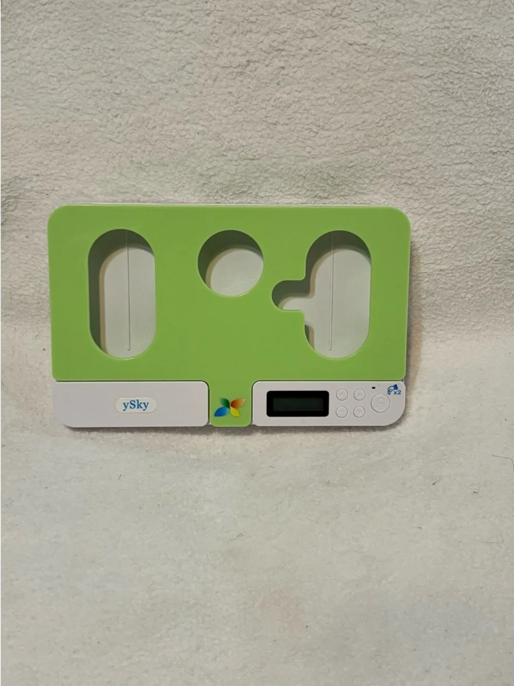 Sky Green Portable Phone & Accessory Stand with Digital Display